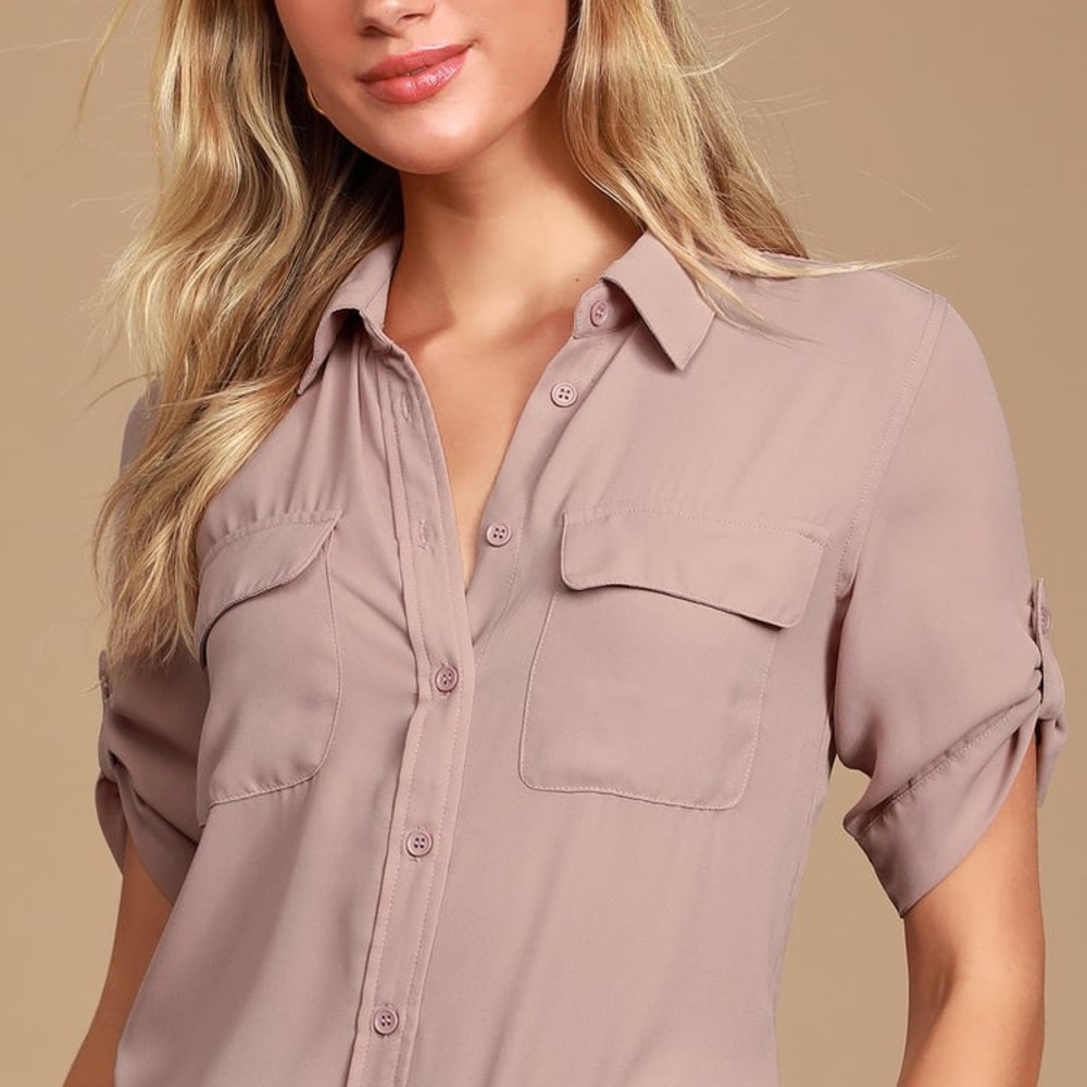 Lulu’s Best of Friends Mauve Button-Up Top 🩰